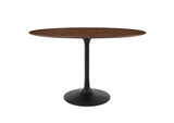 EEI-3520-BLK-WAL Lippa 48" Oval Wood Dining Table By Modway
