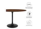 EEI-3520-BLK-WAL Lippa 48" Oval Wood Dining Table By Modway