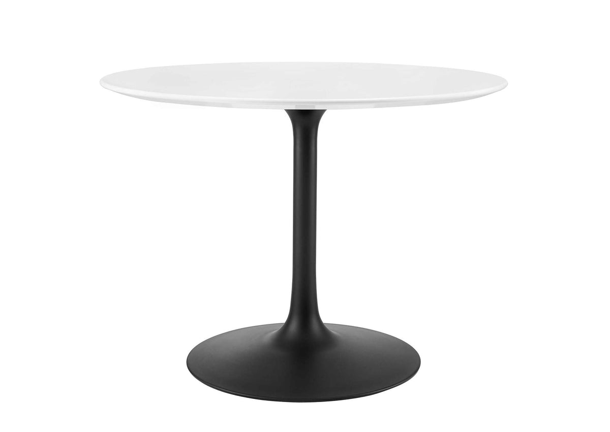 EEI-3521-BLK-WHI Lippa 40" Round Wood Dining Table By Modway