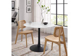 EEI-3521-BLK-WHI Lippa 40" Round Wood Dining Table By Modway