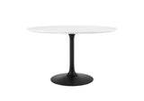 EEI-3522-BLK-WHI Lippa 48" Round Wood Dining Table By Modway
