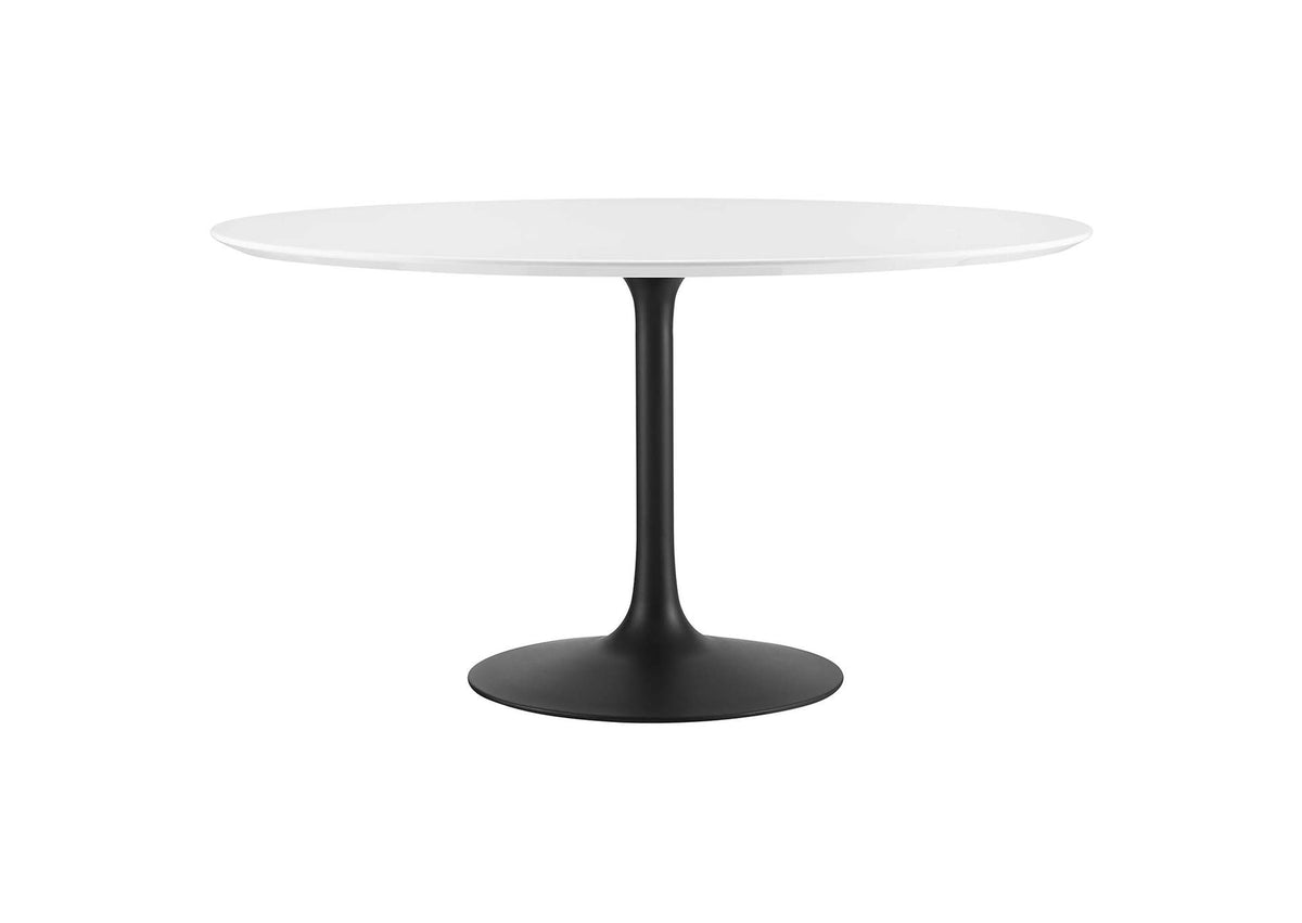 EEI-3523-BLK-WHI Lippa 54" Round Wood Dining Table By Modway