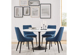 EEI-3523-BLK-WHI Lippa 54" Round Wood Dining Table By Modway