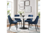 EEI-3524-BLK-WHI Lippa 60" Round Wood Dining Table By Modway