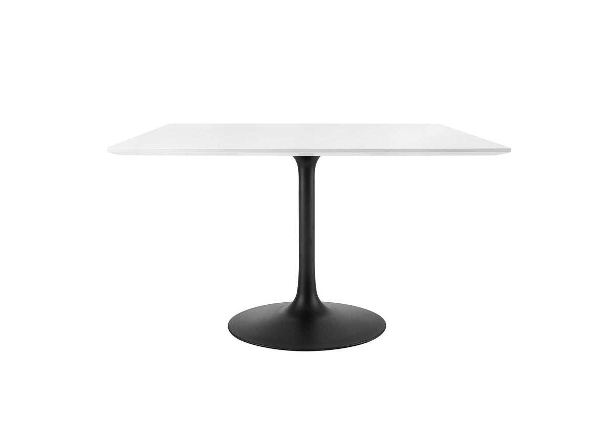 EEI-3525-BLK-WHI Lippa 48" Square Wood Dining Table By Modway