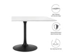 EEI-3525-BLK-WHI Lippa 48" Square Wood Dining Table By Modway