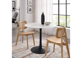 EEI-3526-BLK-WHI Lippa 40" Round Faux Marble Dining Table By Modway