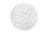 EEI-3528-BLK-WHI Lippa 54" Round Faux Marble Dining Table By Modway