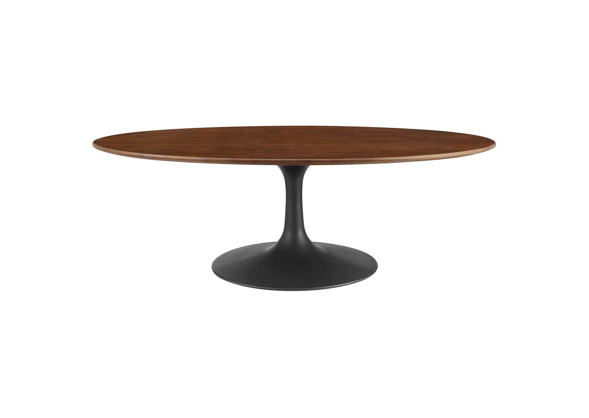 EEI-3538-BLK-WAL Lippa 48" Oval Wood Coffee Table By Modway
