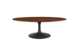 EEI-3538-BLK-WAL Lippa 48" Oval Wood Coffee Table By Modway