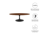 EEI-3538-BLK-WAL Lippa 48" Oval Wood Coffee Table By Modway