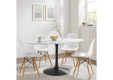 EEI-3539-BLK-WHI Lippa 60" Oval Wood Dining Table By Modway