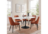 EEI-3540-BLK-WHI Lippa 78" Oval Wood Dining Table By Modway