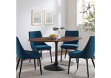 EEI-3543-BLK-WAL Lippa 60" Oval Walnut Wood Dining Table By Modway