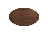 EEI-3544-BLK-WAL Lippa 78" Oval Walnut Wood Dining Table By Modway