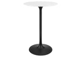 EEI-3545-BLK-WHI Lippa 28" Round Wood Bar Table By Modway