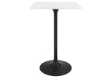 EEI-3546-BLK-WHI Lippa 28" Square Wood Bar Table By Modway