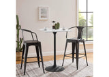 EEI-3546-BLK-WHI Lippa 28" Square Wood Bar Table By Modway
