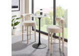 EEI-3547-BLK-WHI Lippa 28" Round Faux Marble Bar Table By Modway