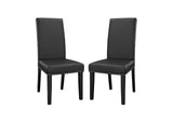 EEI-3553-BLK Parcel Vinyl Dining Side Chair Set Of 2 By Modway