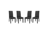 EEI-3554-BLK Parcel Vinyl Dining Side Chair Set Of 4 By Modway