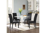 EEI-3554-BLK Parcel Vinyl Dining Side Chair Set Of 4 By Modway