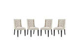 EEI-3558-BEI Baronet Fabric Dining Chair Set Of 4 By Modway