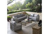 EEI-3559-GRY-GRY-SET Aura 6 Piece Outdoor Patio Wicker Rattan Set By Modway