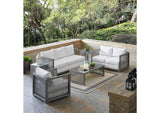EEI-3559-GRY-WHI-SET Aura 6 Piece Outdoor Patio Wicker Rattan Set By Modway