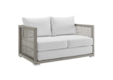 EEI-3559-GRY-WHI-SET Aura 6 Piece Outdoor Patio Wicker Rattan Set By Modway