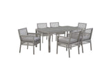 EEI-3560-GRY-GRY-SET Aura 7 Piece Outdoor Patio Wicker Rattan Set By Modway