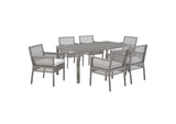 EEI-3560-GRY-WHI-SET Aura 7 Piece Outdoor Patio Wicker Rattan Set By Modway