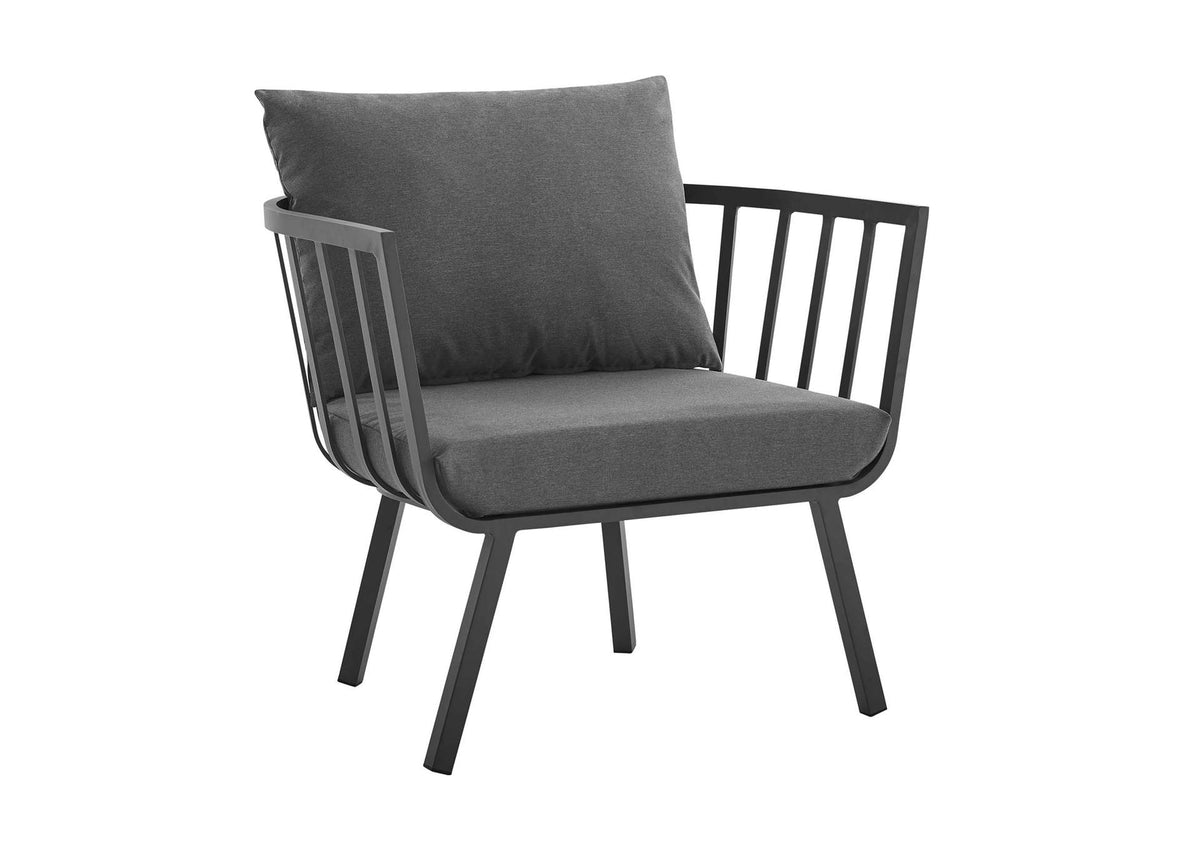 EEI-3566-SLA-CHA Riverside Outdoor Patio Aluminum Armchair By Modway