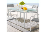 EEI-3576-WHI Raleigh 59" Outdoor Patio Aluminum Dining Table By Modway