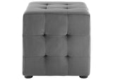 EEI-3577-GRY Contour Tufted Cube Performance Velvet Ottoman By Modway