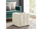 EEI-3577-IVO Contour Tufted Cube Performance Velvet Ottoman By Modway