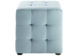 EEI-3577-LBU Contour Tufted Cube Performance Velvet Ottoman By Modway