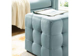 EEI-3577-LBU Contour Tufted Cube Performance Velvet Ottoman By Modway