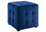 EEI-3577-NAV Contour Tufted Cube Performance Velvet Ottoman By Modway