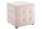 EEI-3577-PNK Contour Tufted Cube Performance Velvet Ottoman By Modway