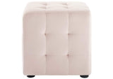 EEI-3577-PNK Contour Tufted Cube Performance Velvet Ottoman By Modway