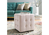 EEI-3577-PNK Contour Tufted Cube Performance Velvet Ottoman By Modway