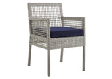 EEI-3594-GRY-NAV Aura Outdoor Patio Wicker Rattan Dining Armchair Set Of 4 By Modway