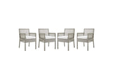 EEI-3594-GRY-WHI Aura Outdoor Patio Wicker Rattan Dining Armchair Set Of 4 By Modway