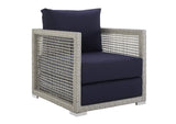 EEI-3595-GRY-NAV-SET Aura 3 Piece Outdoor Patio Wicker Rattan Set By Modway