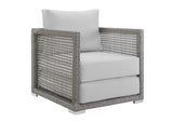 EEI-3596-GRY-WHI-SET Aura 4 Piece Outdoor Patio Wicker Rattan Set By Modway