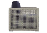 EEI-3597-GRY-NAV-SET Aura 3 Piece Outdoor Patio Wicker Rattan Set By Modway