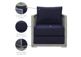 EEI-3597-GRY-NAV-SET Aura 3 Piece Outdoor Patio Wicker Rattan Set By Modway
