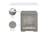 EEI-3597-GRY-NAV-SET Aura 3 Piece Outdoor Patio Wicker Rattan Set By Modway