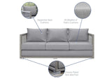 EEI-3599-GRY-GRY-SET Aura 3 Piece Outdoor Patio Wicker Rattan Set By Modway